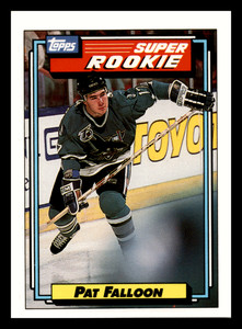 1992 Topps Pat Falloon Super Rookie   San Jose Sharks #7 Near Mint NM