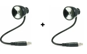 2x USB Lampe Licht LED Leuchte Beleuchtung Laptop Notebook PC Schwanenhals - Bild 1 von 5