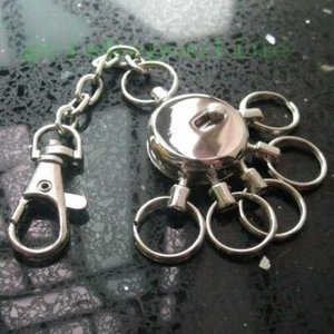 Hook Swivel Multi Removeable Detatchable Key ring 5 removable Keyring Clip Chain - Picture 1 of 2
