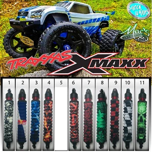 *HOT NEW CUSTOM* Traxxas X-Maxx Xmaxx Shock Boots - Covers by Macs - 4 pcs - Picture 1 of 10