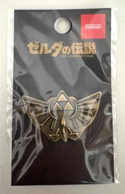 Official Nintendo Store Japan Legend of Zelda Triforce Royal Crest Wing Pin - Image 1 of 2