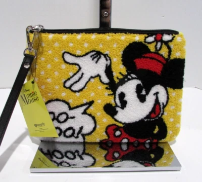 Bolso sin asas Loungefly Minnie Mouse muñequera con cremallera grande 9" x 7" nuevo con etiquetas Foto 1 de 4