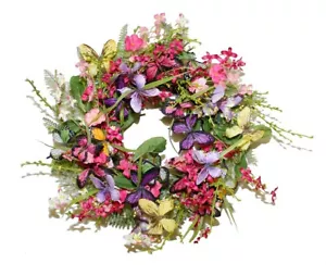 Butterfly Wreath Indoor Wreath Ideal for Easter, Spring and Summer - Picture 1 of 1