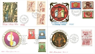Vatican City 1975 - 1976 Archaeological Congress Painter Vecello Airmail FDC - Image 1 of 4