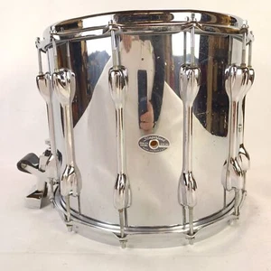 Slingerland 12x14"TDR Marching Snare Drum Chrome Over Wood Vintage 70s Maple Tom - Picture 1 of 11