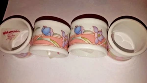 FIONA APRICOT porcelain NAPKIN RINGS SET OF 4 NEW EC - Bild 1 von 3