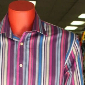 Camisa de manga larga Rufus púrpura | gris | fucsia | azul | rosa para hombre nueva con etiquetas - Imagen 1 de 2