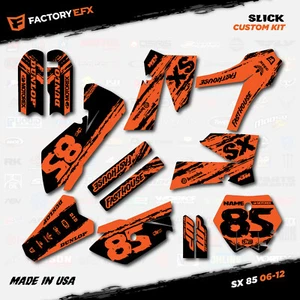 Black & Orange Savage Camo Racing Graphics Kit fits KTM 06-12 Sx85 Sx 85 Decal - Picture 1 of 3