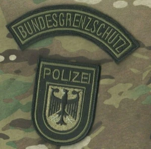 BGS Bundespolizei GSG 9 BPOL oder BUNDESGRENZSCHUTZ velkrö Insignia 2-PC Set - Picture 1 of 12