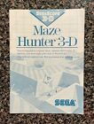 Maze Hunter 3-D (Sega Master System) MANUAL ONLY