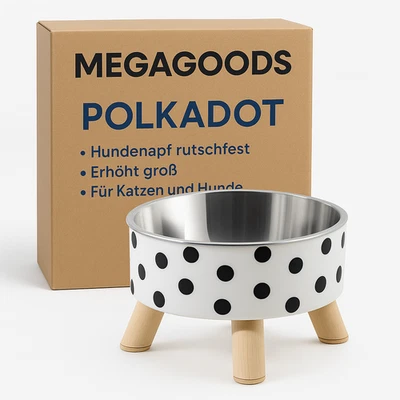 Hundenapf rutschfest erhöht groß für Katzen und Hunde Kunststoff DE. - Bild 1 von 4