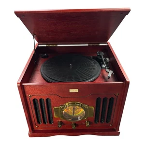 Leetac Nostálgico Centro de Música de Madera Reproductor de CD Radio Estéreo AM/FM FUNCIONA - Imagen 1 de 16