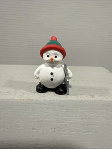 Hallmark Merry Miniature Figure  1990 Snowman “Let It Snow” Winter Trinket Decor - Picture 1 of 7