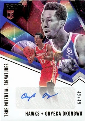 2020-21 Panini Recon #TPS-OYO Onyeka Okongwu True Potential Signatures Blue #/49 - Image 1 of 2