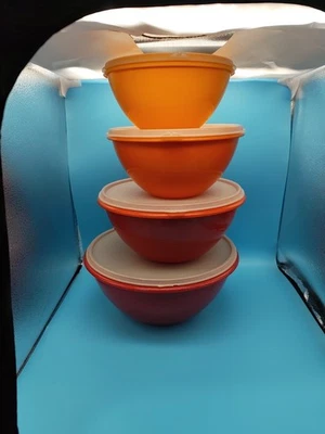 Tupperware Juego de 4 cuencos con tapas 234-12,235-29,236-17,237-14 Foto 1 de 4