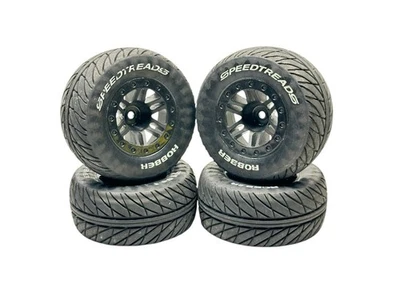Duratrax Speedtreads Robber Short Course Tires W 12MM Hex Wheels Rc Part #16934 - Image 1 of 4