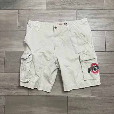 Pantalones Cortos Carga Ohio State Buckeyes Para Hombre Talla 38 Beige Bolsillos Caqui Bordado Foto 1 de 4