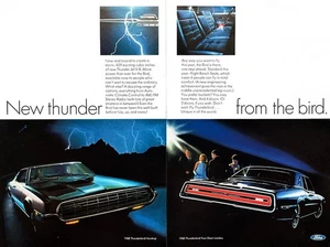 Ford Thunderbird 1968 original vintage anuncio impreso de 2 páginas automóvil coche T-BIRD - Imagen 1 de 3