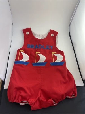Mameluco Kelly's Niños Niños 3 Años Rojo con Veleros "Bradley" De Colección Foto 1 de 4