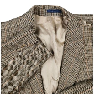 Blazer de Lana Ralph Lauren De Colección Chaps Abrigo Deportivo Chaqueta a Cuadros Dos Botones 46L Largo - Imagen 1 de 6