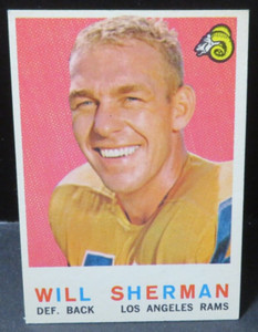 #4704 1959 TOPPS FOOTBALL WILL SHERMAN #127