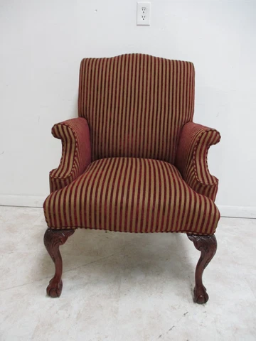 Oskar Huber Fire Side Ball Claw Living Room Armchair Chippendale A Cover
