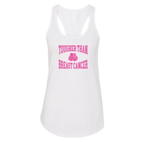 Camiseta sin mangas para damas Breast Cancer Awareness - más dura que el cáncer de mama - Imagen 1 de 2