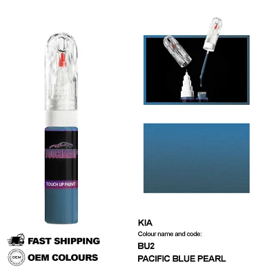 POUR KIA PACIFIC BLUE PEARL BU2 Kit de fixation pinceau stylo peinture retouche - Photo 1/4
