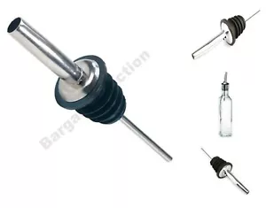 4 X Stainless Steel Oil Pourer Bottle Dispenser Olive Oil Drizzle Vinegar Wine - Picture 1 of 7