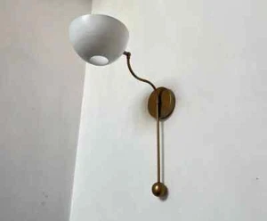 Wall Sconce Light Beautiful Shade White Italian Wall Lamp Modern Stilnovo Style. - Picture 1 of 6