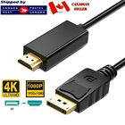 6ft Display Port (DP) Male to HDMI Male Cable Cord Adapter Converter for PC HDTV