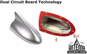 Functional AM/FM SILVER Shark Fin Antenna - FITS: 2009-2015 Subaru Forester - Picture 1 of 9