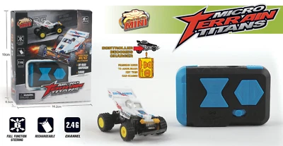RC Micro 1/64 BUGGY W/ Turbo Micro Terrain Titans RC 2.4ghz *WHITE BUGGY* - Image 1 of 4