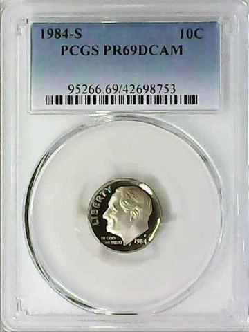 1984-S 10C Roosevelt Dime  PCGS PR69DCAM CLAD 22stt0506 Cover