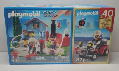 Playmobil 5169 40th Anniv City Action Fire Rescue 3 Figures + Quad Sealed NIB - Image 1 of 3