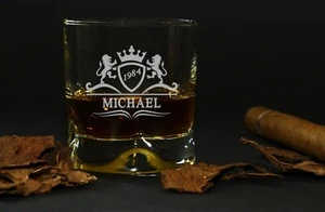 Whiskyglas mit Name graviert personalisiert Geburtsjahr - Bourbon Wunschgravur - Bild 1 von 9