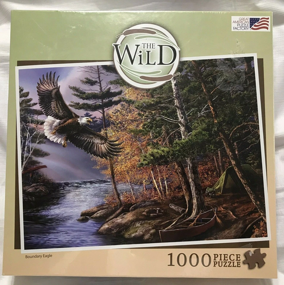 Puzzle 1000 Piece The Wild Boundary Eagle Nature Wildlife EUC Bored Quarantine