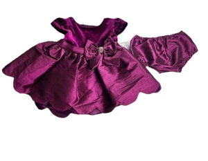 Rare Editions Dress Baby Girls 3-6 Months 2-Piece Set Holiday Outfit Violet NWT - Picture 1 of 9