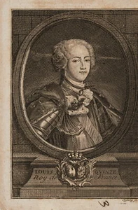 J. SYSANG (1703-1757), Portrait des König Ludwig XV., Kupferstich Barock - Bild 1 von 5