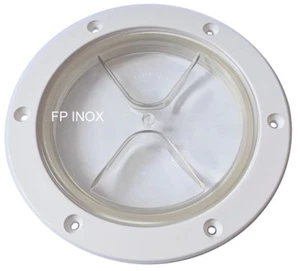 Trappe Ronde Transparente Ø 147mm Plastique Avec Joint Bateau Camping car - Imagen 1 de 3