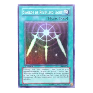 LOB-101 - Swords Of Revealing Light - 1st Edition - Super Rare - LP - Yugioh - Picture 1 of 16