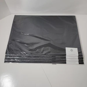 Set Of 4 New Hotel Collection Faux Leather Placemats Black Cat#JK - Picture 1 of 5