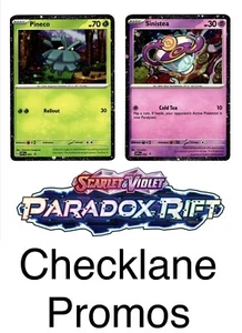2 Pineco SVP061 Sinistea SVP062 Pokemon SV Paradox Rift Checklane Promo Card Lot - Picture 1 of 1