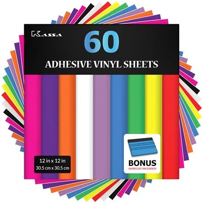 Permanent Vinyl Sheets Cricut Self Adhesive Sign Making Bundle Multicolour - Image 1 of 4