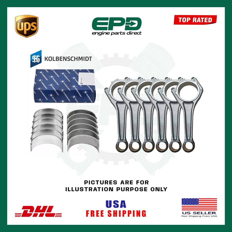 FOR BMW KOLBENSCHMIDT CONROD BEARINGS & CON RODS x6 N57D30 330D 335D X5 X6 3.0L - Image 1 of 1