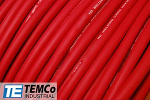 TEMCo 2/0 AWG RED Welding Cable Per-Foot Flexible Copper USA Battery Wire - Picture 1 of 9