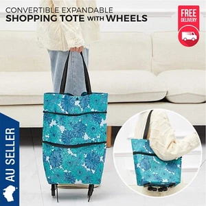 Convertible Expandable Shopping Bag Tote with Wheels - Picture 1 of 6