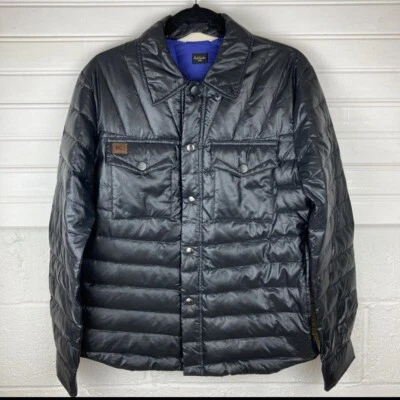 PAUL SMITH JEANS Hombres METÁLICO Negro Plumón Chaqueta PUFFER Hombres Japón Talla L Plz LEER Foto 1 de 4