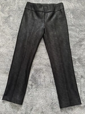 Calça Leggings Feminina Soft Surroundings Petite Preta Couro Como Preta Tamanho Pequeno - Imagem 1 de 4