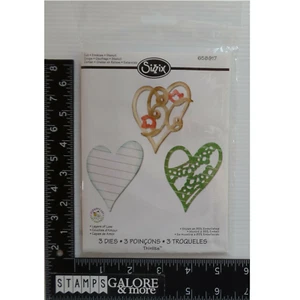 SIZZIX ELLISON PROVO DIE CUTS 658917 LAYERS OF LOVE HEARTS EMBOSS THINLITS #2874 - Picture 1 of 2